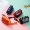 Multifunctional change bag zipper women's simple solid color, European and American retro men's storage coin bag change bag mini