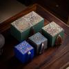 Hand-Painted Jade Gongfu Tea Cup Set with Overglaze Design – Ceramics for Tea Tasting & Gift Box Included