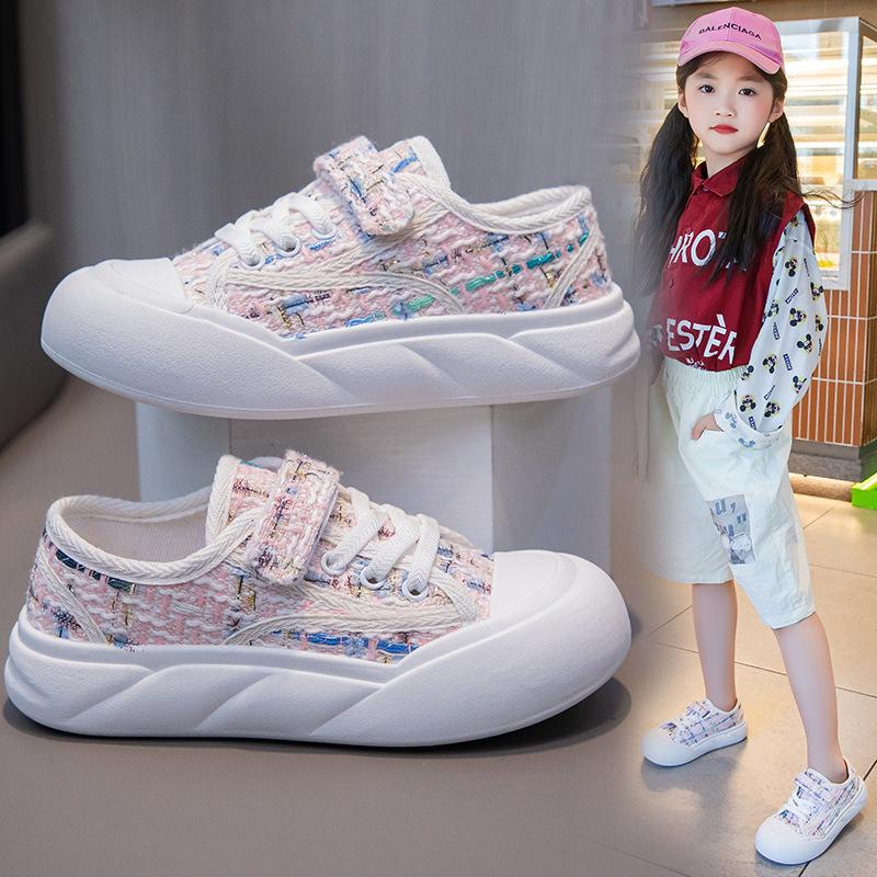 

Children s Canvas Shoes Summer New Girl Shoes Anti Slip Soft Sole Girl Sports Shoe Fashion Girls Casual Shoes Kids Single Shoe 26insole16.5cm розовый
