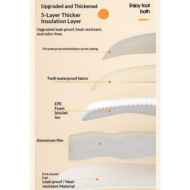 Collapsible foot bath bucket, insulated foot bath bag, foot washing basin, household foot bath, portable outdoor bucket