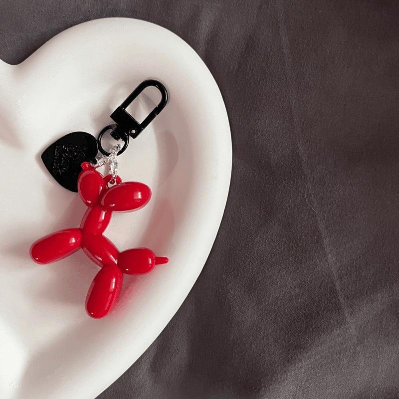 Hund Nyckelring, Par Nyckelring, Personlig Väskberlock, Mörk Cool Damhänge, Födelsedagspresent