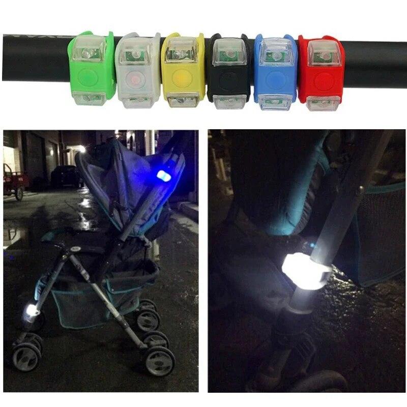 2Pcs Baby Stroller Night Alarm Light LED Caution Lamp Outdoor Remind Security Safety LED Flash Warning Lamp