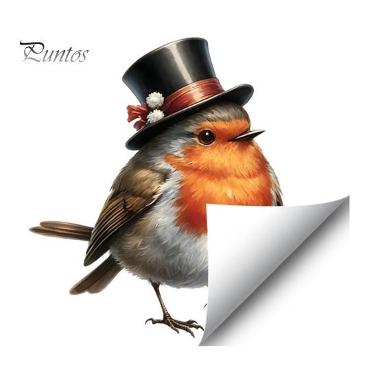 Outdoor Balcony Glass Decorations Christmas Bird Static Window Stickers, PVC Waterproof Decorative Decals Durable Indoor Accents for Holiday