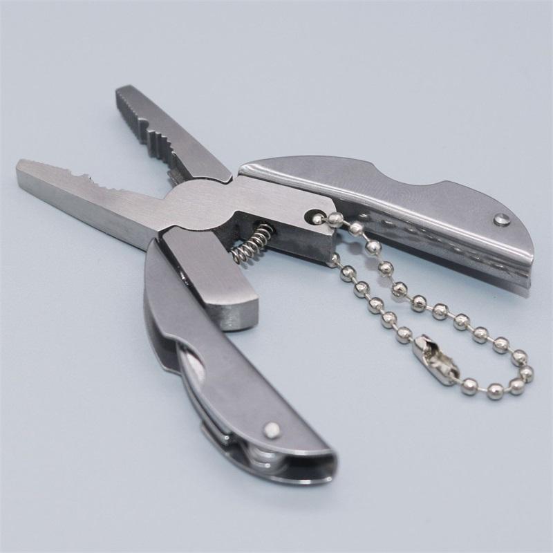 Portable Multifunction Folding Plier Stainless Steel Foldaway Knife Keychain Screwdriver Outdoor Mini Turtle Back Pliers