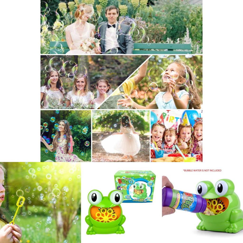 Machine à Bulles Grenouilles Géantes Avec Générateur de Bulles Automatique et Musique pour le Bain des Enfants et des Bébés