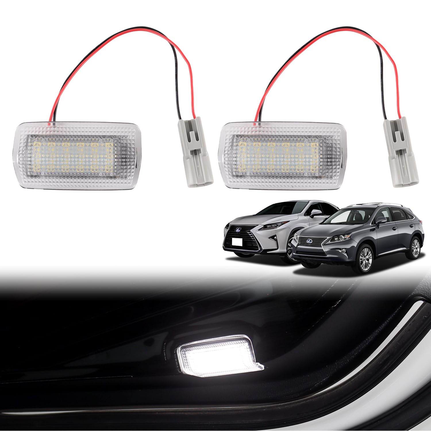 

GIMUYA Lexus Universal LED Courtesy Welcome Genuine High Includes Installation Set of 2 Lights, Lights, Replacement, Brightness, Fade-Resistant,