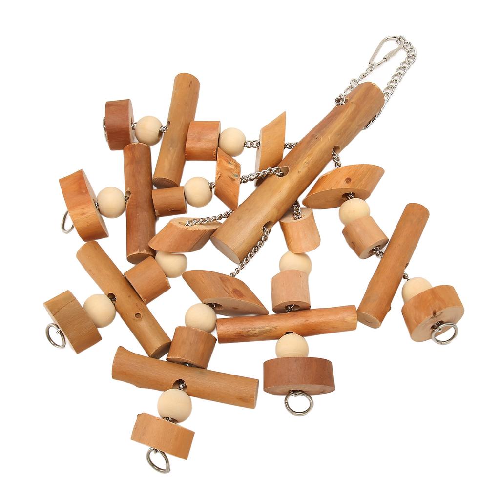 Bird Chewing Toys Fun Interactive Wood Blocks Parrot Bird Chewing Toys for Parakeet Cockatiel Conure Cockatoo