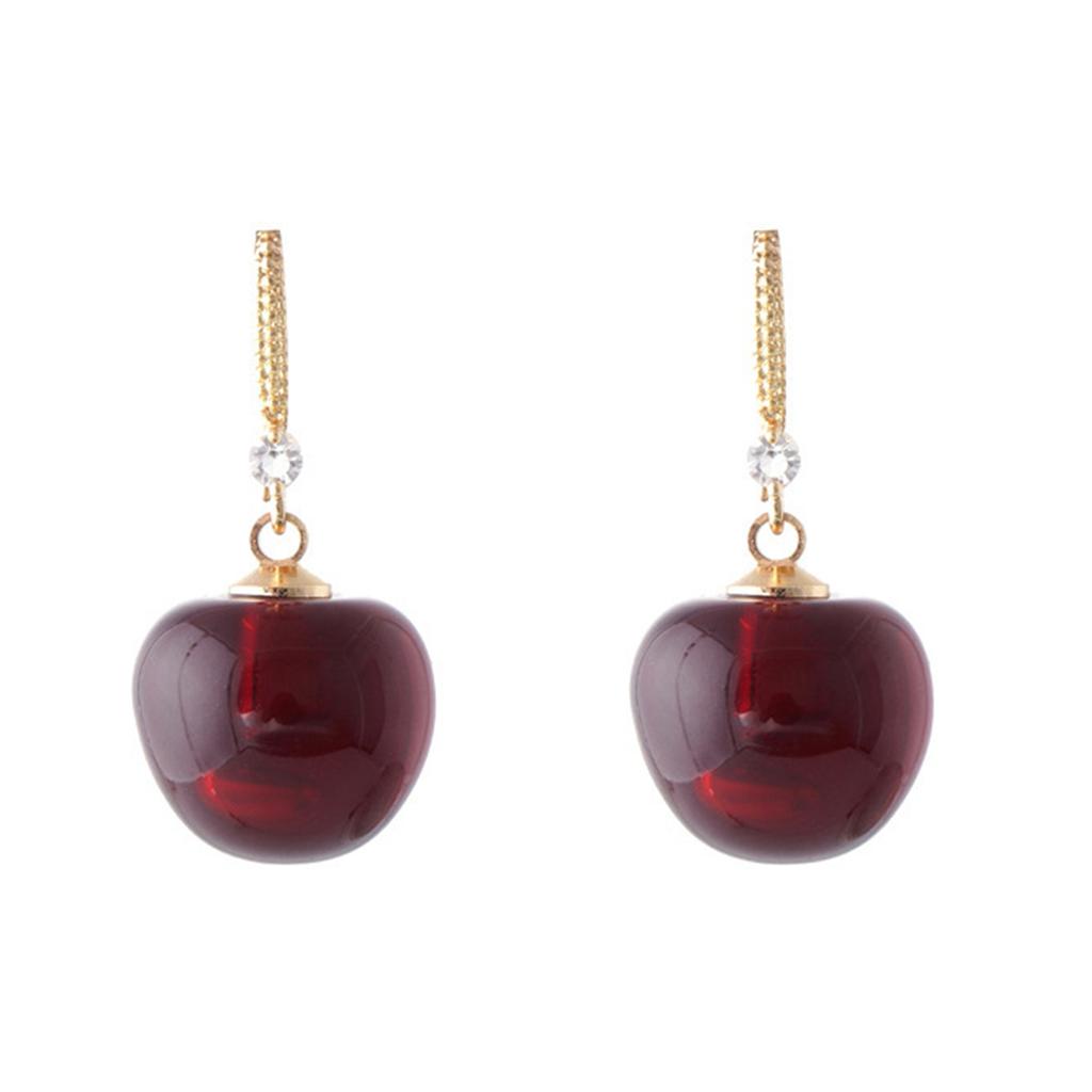 Sweet Cherry Earrings Fashion Dangling Jewelry Multifuntional Accessory Ear Jewelry for Collection and Daily Wear