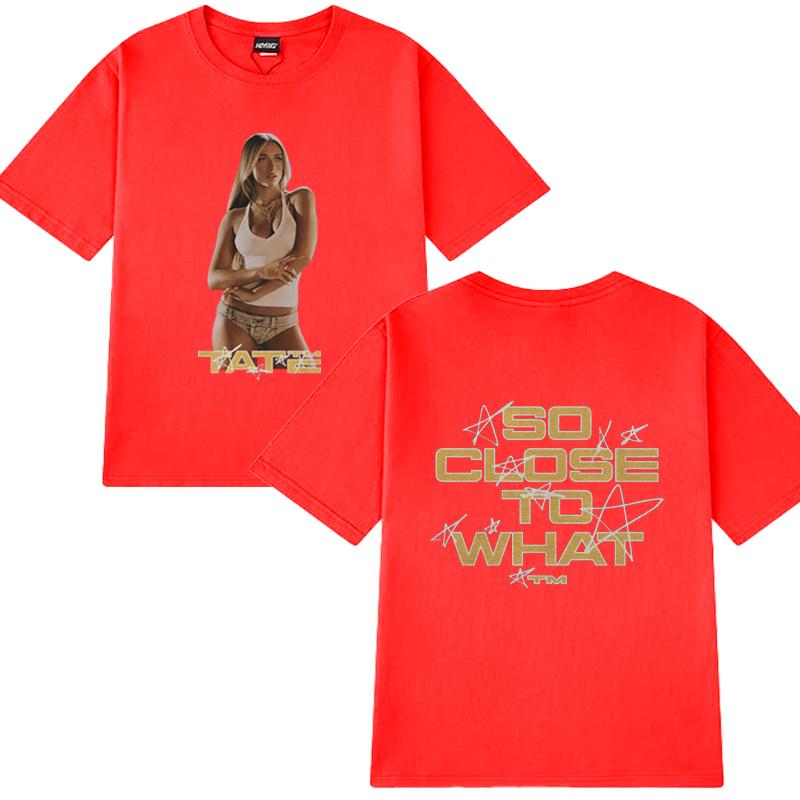 Tate McRae 2025 Concert So Close To What T Shirt New Unisex Women Vintage Oversized Short Sleeve Tshirts Unisex 100 Cotton Tops