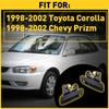 Exterior Door Handle 98-2002 For Toyota Corolla Chevrolet Prizm Set of 2 Black