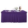Solid Color Stretch Rectangular Table Skirt for Banquets and Conferences