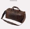 Men's Retro Crossbody Bag Strap - Cowhide Leather, Crazy Horse Finish, Adjustable Length, with Shoulder Pad, European and American Style.