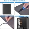 1M DIY PC Case Dust Mesh Filter PVC Dustproof Mesh Filter Cover Black Computer Cooler Fan Dust Filter for Fan Cooler Baffle
