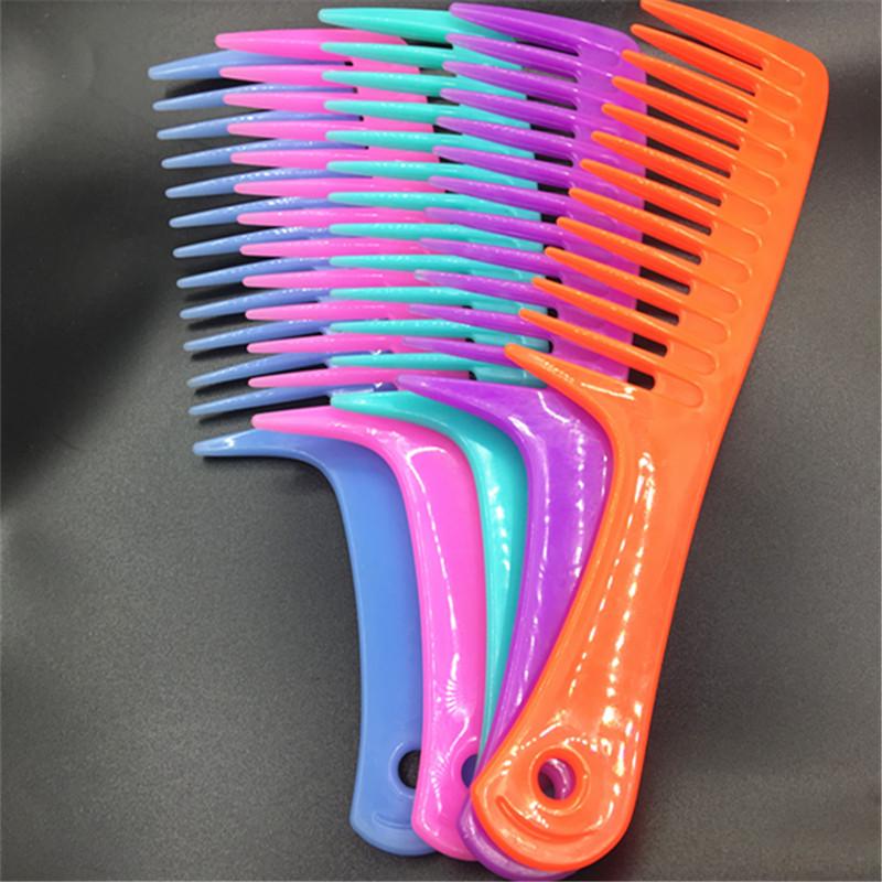 Large Durable Plastic Hair Comb for Curling and Straightening Large