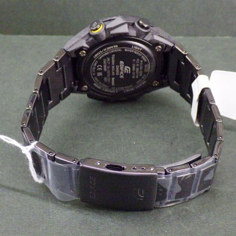 Casio EDIFICE Black Yellow Tough Solar Chronograph 10 ATM Water Resistant Watch Special ECB-2200YRC-1A9JF