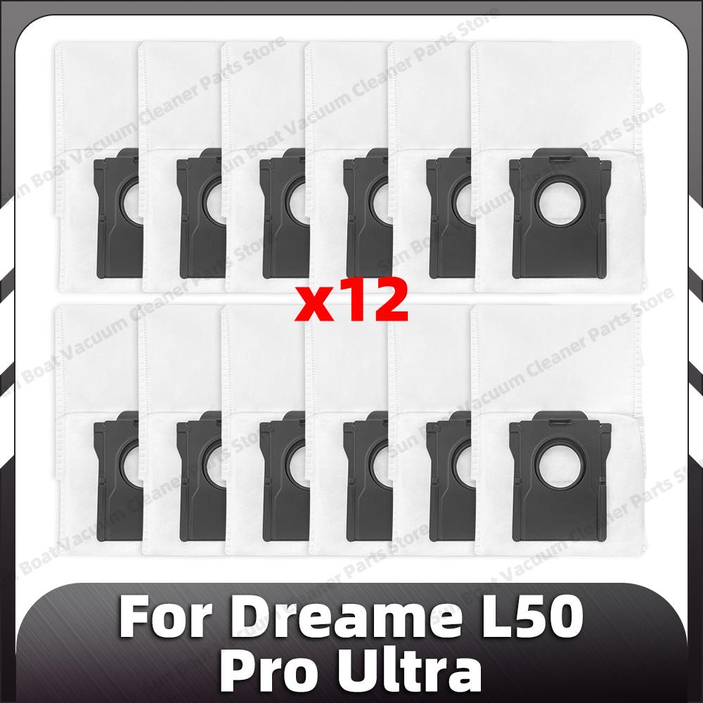 Compatible for Dreame L50 Pro Ultra Replacement Main Side Brush HEPA Filter Mop Pads Dust Bag Spare Parts Accessories