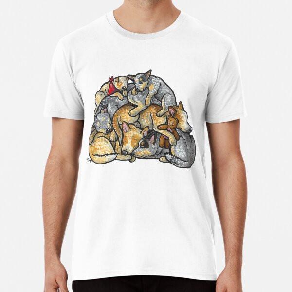 Sleeping pile of Australian Cattle Dogs TShirt Made in Australia Unisex T-Shirt S