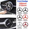 Car Sticker 1pcs 188mm 210mm ABS Car Front Grille Badge Decal Cover Emblem For Mercedes Benz A/B/C/E/S Class GLA CLA GLE GLK CLK