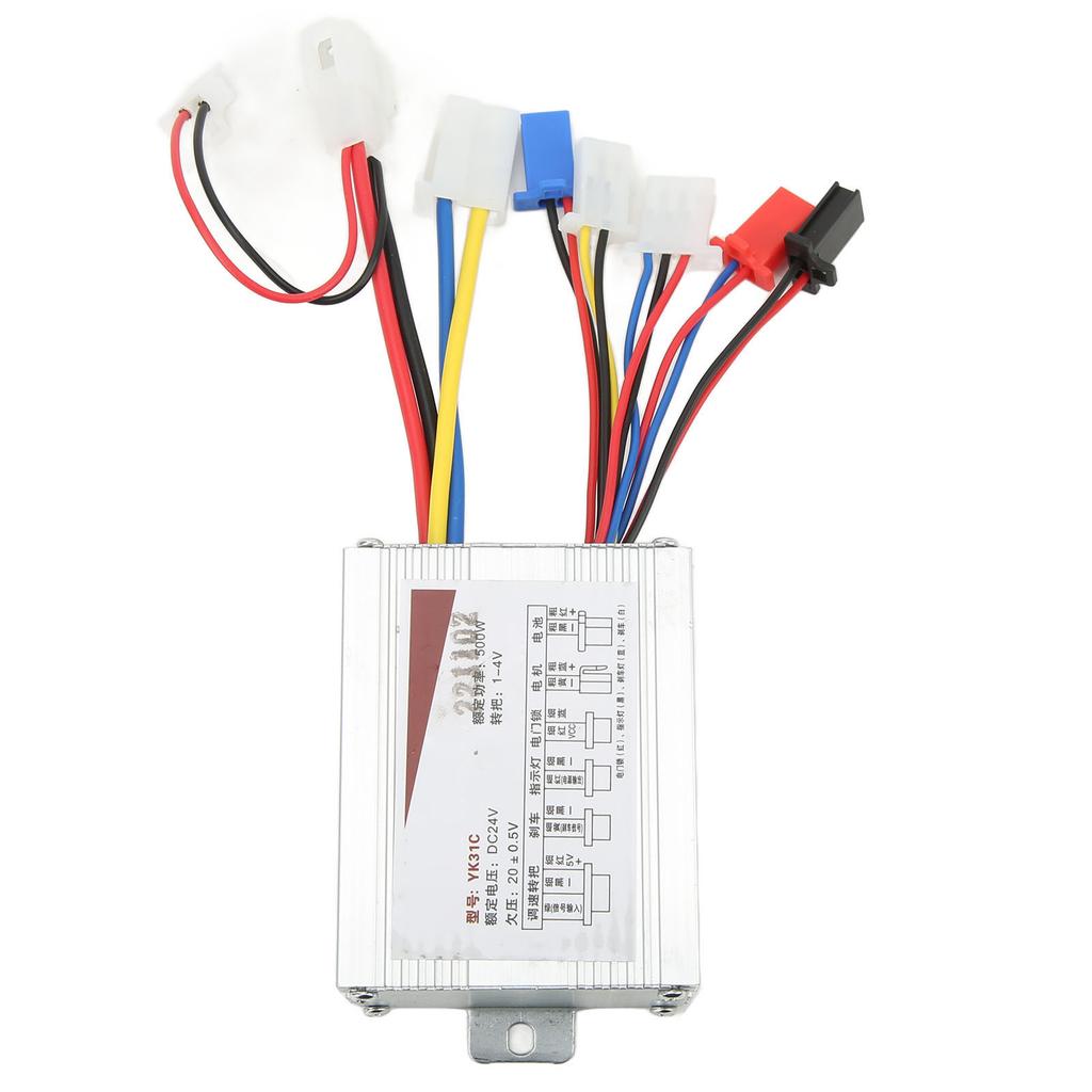 Electric Bike Brush Motor Controller Good Heat Dissipation Brushed Controller 24V 500W