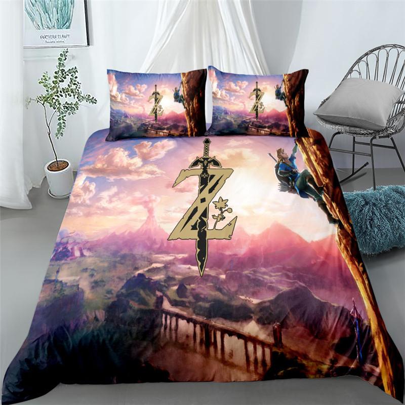 Donkey Kong Switch Game Bedding Set Single Twin Double Queen King Cal King Size Bed Linen Set