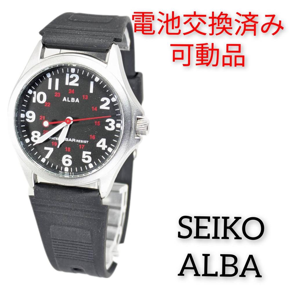 Seiko ALBA Battery and Strap Working Men's Watch, Replaced, Condition, Q-62