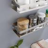 Stainless Steel Bathroom Shelves Self Adhesive Shower Caddy Organizer Storage Rack Bathroom Kitchen Shelf Waterproof Space Saver
