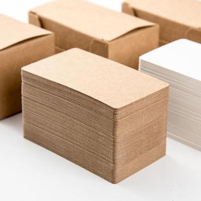 100 Stück/Karton Nützliche Kraftpapier Visitenkarten DIY Leere Karte Nachrichtenkarten Postkarten Gruß Einladungskarten Skizzen Graffiti