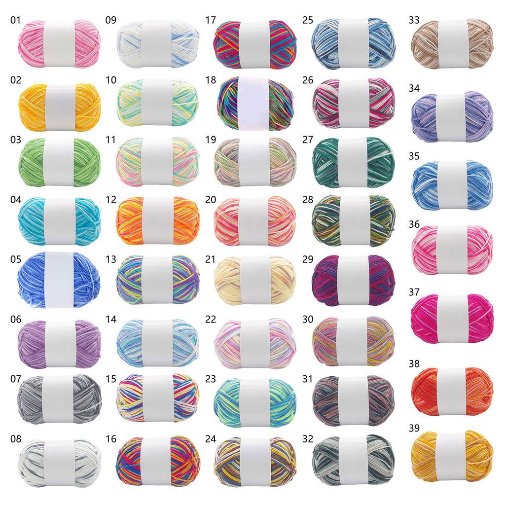 Crochet Yarn Soft Acrylic Yarn Cotton Yarn Knitting Yarn Weaving Yarn for Knitting Scarf Sweater Crochet Craft 50g