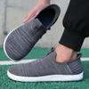 Men's New Summer Shoes Breathable Mesh Casual Sneakers Light Slip Flat Platform Casual Shoes Men's Anti-slip Walking Woven Shoes
