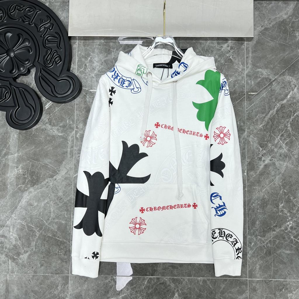 8616 CHROME HEARTS 2025 New Spring and Autumn Plus-size Thin Style Classic Style Logo Hooded Sweatshirt for Couples