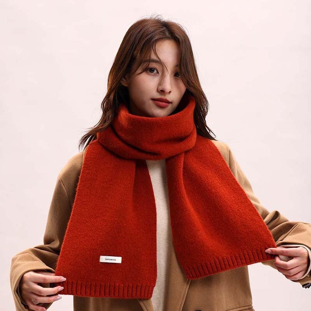 Soft Long Thickened Neckscarf Cold-proof Winter Warmer Scarf Large Knitting Wool Scarf  Autumn