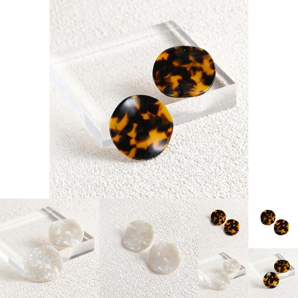 Geometric Round Unique Stud Earrings Trendy Alloy Fashion Accessories Women For