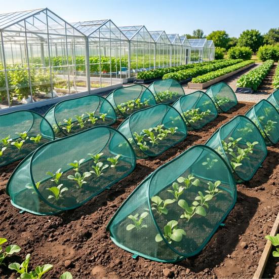 Pop Up Plant Cover Mesh Garden Protector Tent with Ground Stakes Foldable Plant Protection Netting for Vegetables Flowers Seedlings from Animals