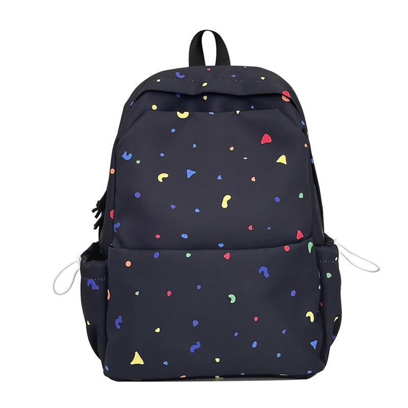 Schoolbag wholesale summer new junior high school girl heart floral shoulder large capacity simple new versatile travel backpack