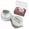 30x Folding All-Metal Silver Jewelry Appraisal Pocket Magnifier with Gift Box Packaging