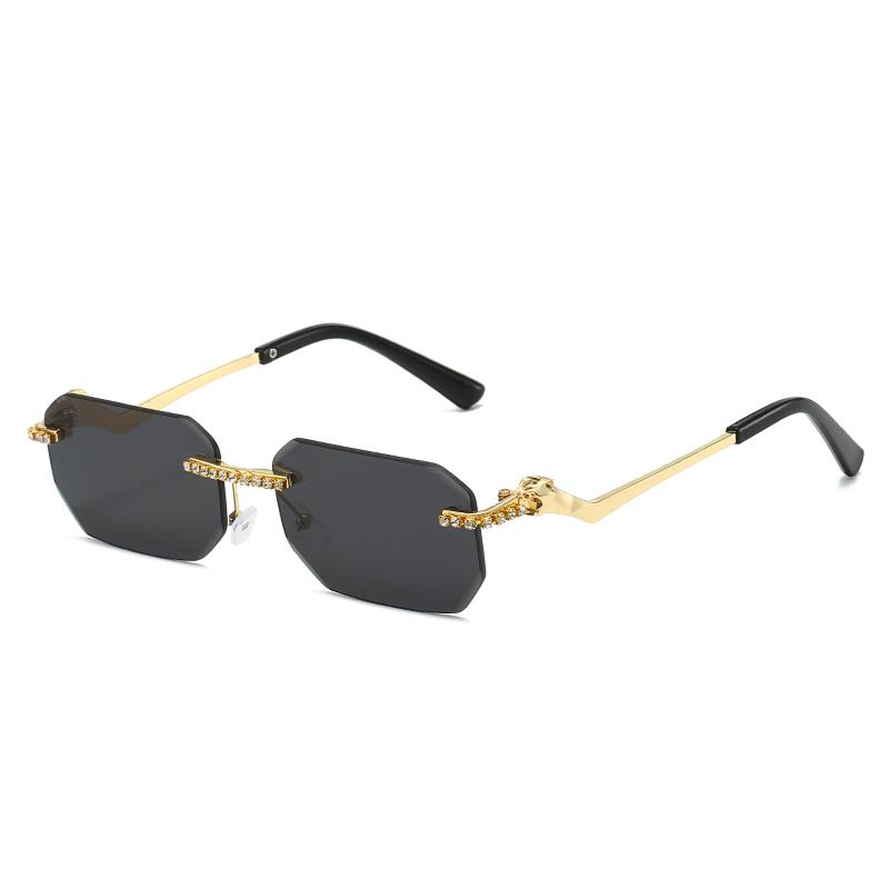 Fashion Rimless Sunglasses Women Men Luxury Retro UV400 Protection Stylish Eyewear for Outdoor Activities