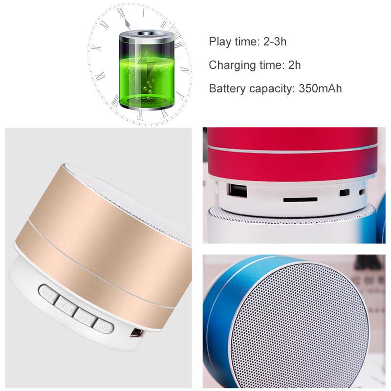 Subwoofer de metal portátil sem fio Bluetooth Speaker Computador Mini Bluetooth Audio MP3 Music Player