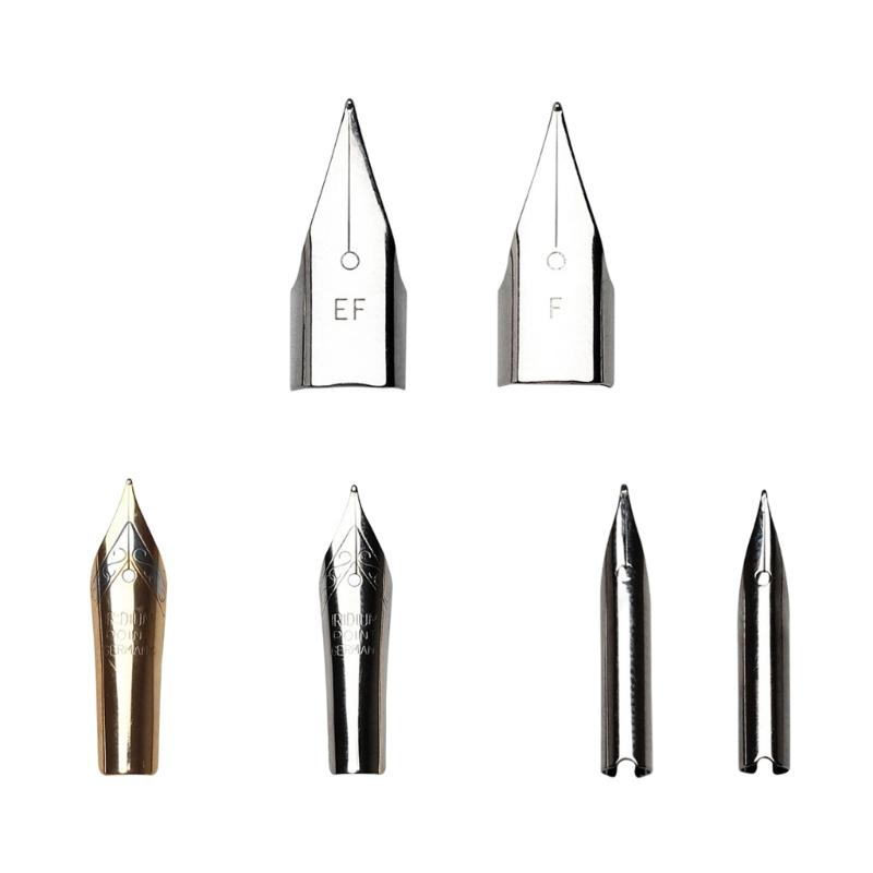 10Pcs Fountain Pen Replacement Nibs Interchangeable Metal Fountain Pen Tip For Copperplate Script Writing and Sketching