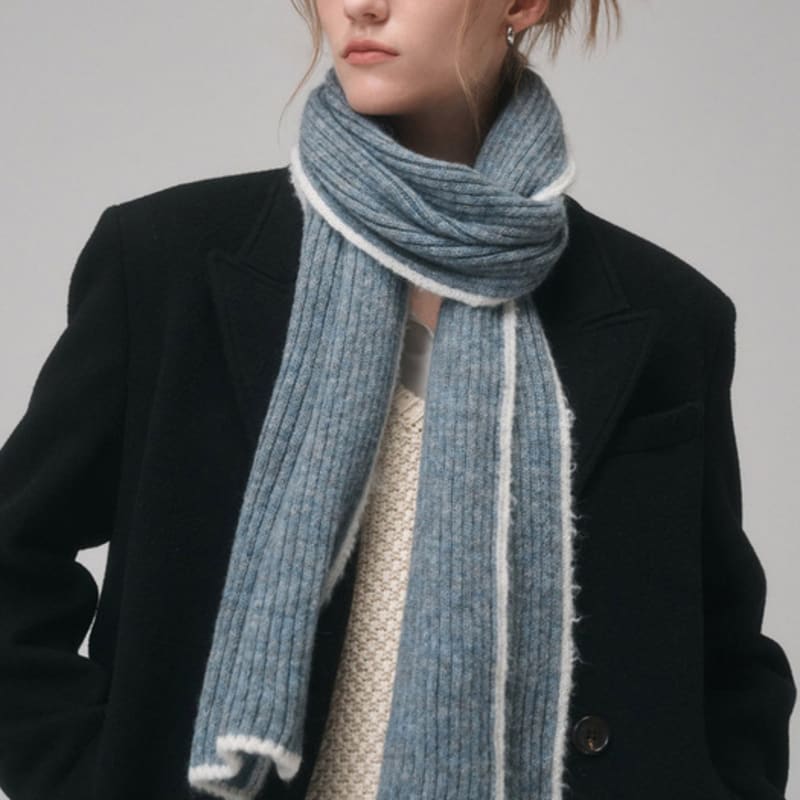 

Saint Luxure Alpaca Boucle Line Muffler Cool Gray COOL GREY