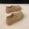 Fashion Thick Bottom Round Head Needle Buckle Plus Cotton Warm Fashion All Comfortable Non-slip Breathable Casual Women's Single Shoes