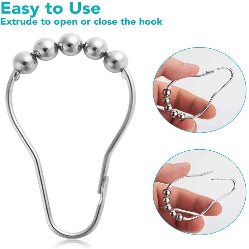 Stainless Steel Curtain Rings Shower Curtain Accessories Shower Curtain Hooks Glide Ring Hooks