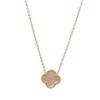 High-Quality Stainless Steel Four-Leaf Clover Necklace - Fashionable Light Luxury Women's Clavicle Chain, 15MM Charm
