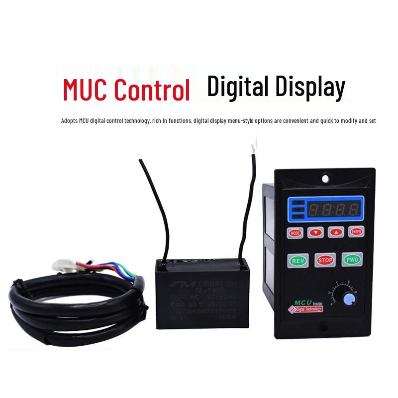 6-250W UX-52 Smart AC Motor Speed Controller with Digital Display & Stepless Regulation, 220V