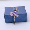 Fashion Rhinestone Dancing Girl Brooches for Women Enamel Character Pin Event Party Gift Backpack Decoration Clothes Accessories