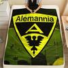 Alemannia Aachen Pattern Flannel Blanket, High Quality Comfortable for All Seasons, Home Decor, Warmth and Comfort, Perfect for Gifts.