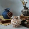 Vintage Ink Splash Ceramic Dried Flower Vase Art Irregular Bevel Plant Flower Vase Crafts Porch Ornaments Interior Decoration