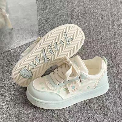 Autumn New with Skirt Casual Little White Shoes Women's Sports Versatile Board Shoes Heightening Lightweight Bread Shoes