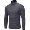 Männer Herbst Winter Slim Fit Bodenbildung T-shirt Rollkragen Lange Ärmel Einfarbig Elastische Dünne Pullover Tops Streetwear