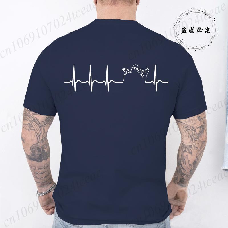 Heartbeat Scuba Diver Scuba Diving Funny Mens Tshirts Summer Short Sleeve Tee Shirts Fashion Casual Tops Men Male Clothing