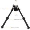 Bipod pentru pușcă V8 4,75 inchi - 9 inchi, picior reglabil, pliabil, montare pe șină Picatinny QD